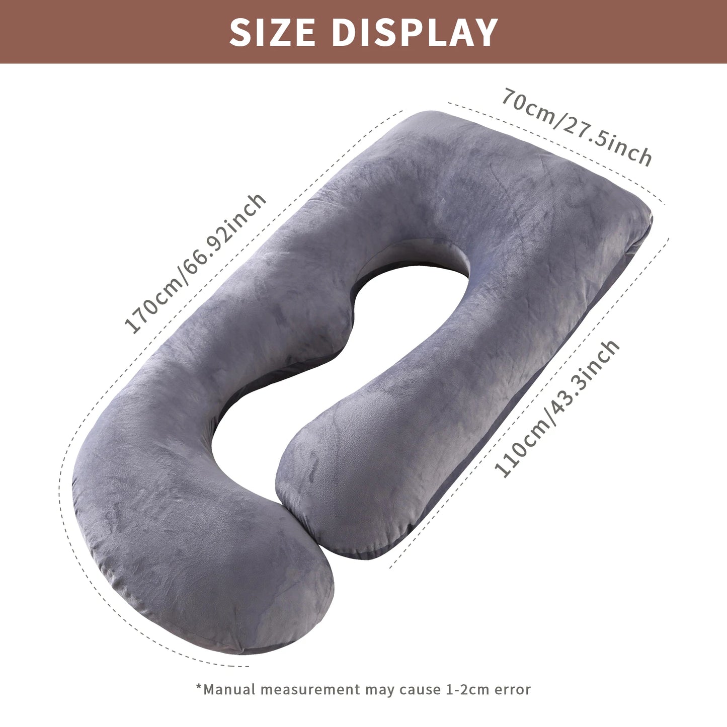 G-Shaped Full Body Pregnancy Pillow with Removable Cover