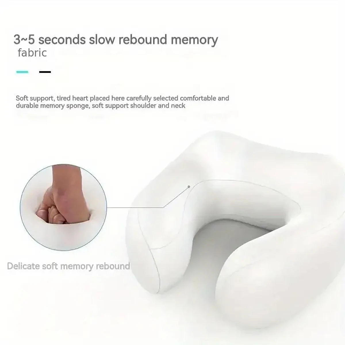 Portable U-Shape Neck Pillow Massager with Heat & Vibration